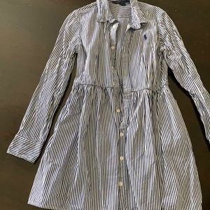 Girls Ralph Lauren Striped Shirtdress - Size 10